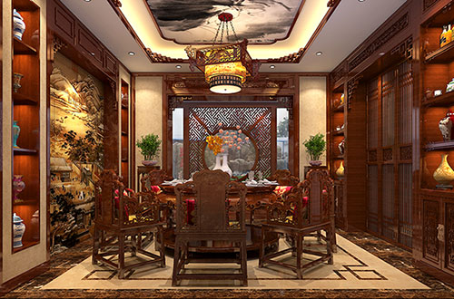 佳木斯温馨雅致的古典中式家庭装修设计效果图