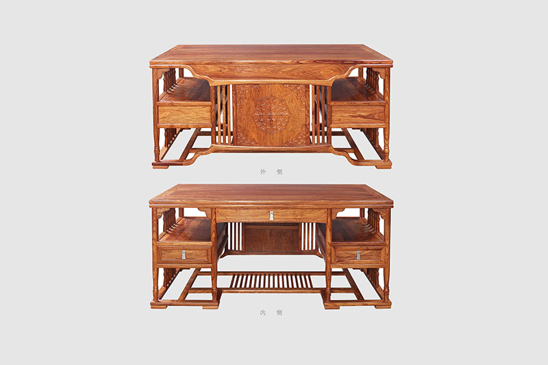 佳木斯中式家居装饰书房桌椅组合家具效果图